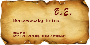 Borsoveczky Erina névjegykártya